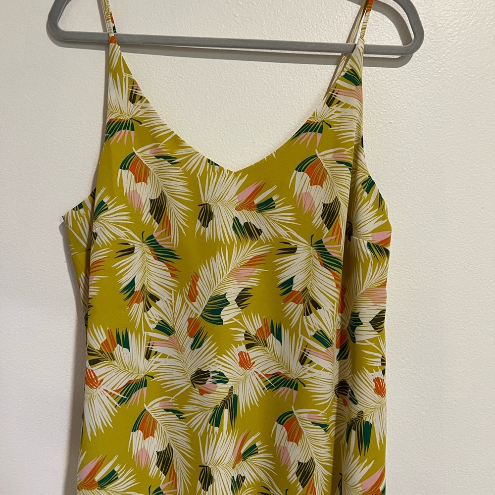 Banana Republic Olive Green Tropical Print Camisole